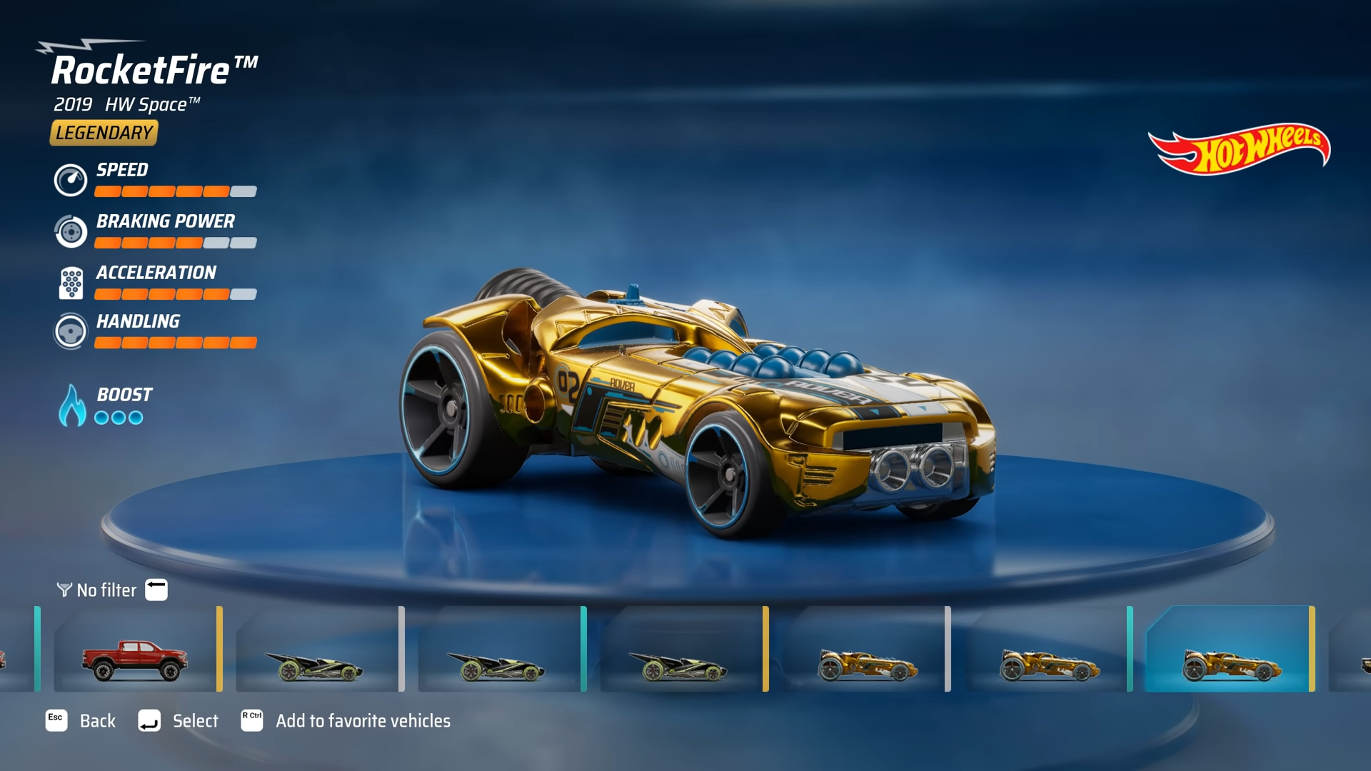 2014 Hot Wheels Ultimate Racing Exclusive Power Rocket blue wheels